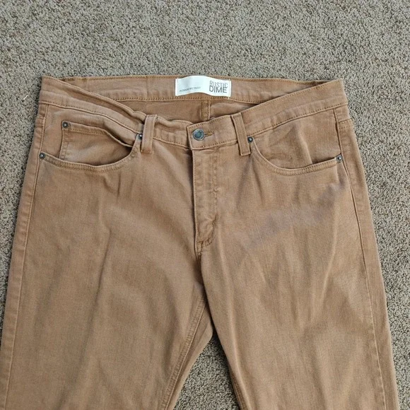 Rustic Dime Mens Khaki Straight Leg Chinos Pants Casual Dress Size 36 - Picture 3 of 14